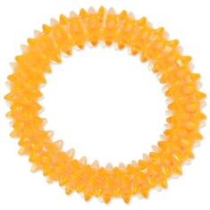 Dog Fantasy Hračka kroužek vroubkovaný oranžový 7cm