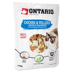 Ontario Pochoutka kuře a treska, dvojitý sendvič 50g