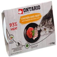 Ontario Vanička kuře s hovězím a taurinem 115g