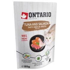 Ontario Kapsička tuňák a losos ve vývaru 80g