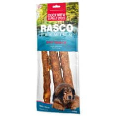 RASCO Pochoutka Premium buvolí kůže obalená kachním, tyčinky 3x250g