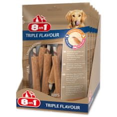 8in1 Pochoutka Triple Flavour žebírko žvýkací 6ks