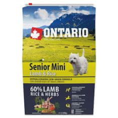 Ontario Krmivo Senior Mini Lamb & Rice 2,25kg