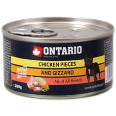 Ontario Konzerva kuřecí kousky a žaludky 200g