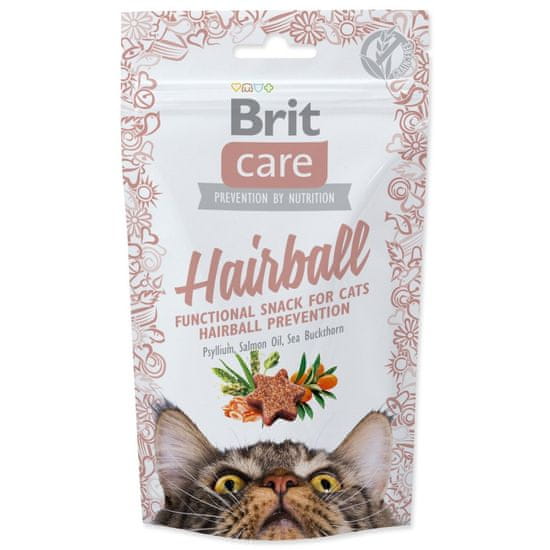 Brit Pochoutka Care Cat Snack Hairball 50g