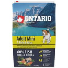 Ontario Krmivo Adult Mini Fish & Rice 2,25kg