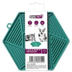 EPIC PET Podložka lízací Lick&Snack hexagon světle zelený 17x15cm