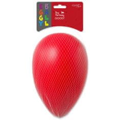 Dog Fantasy Hračka Eggy ball tvar vejce červená 16x26cm