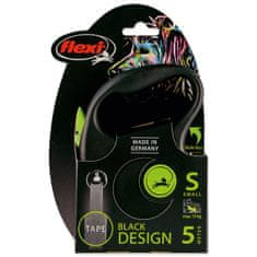 Flexi Vodítko Black Design páska S zelené 5m