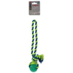 Dog Fantasy Hračka DENTAL MINT míček házecí s provazem zelený 5x30cm