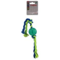 Dog Fantasy Hračka DENTAL MINT míček s provazem zelený 5x22cm