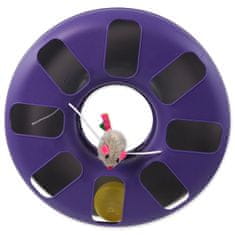 Magic cat Hračka koulodráha kruh s myškou fialovo-šedá 25x25x6,5cm