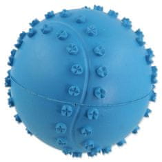 Dog Fantasy Hračka míček tenis s bodlinami pískací mix barev 6cm