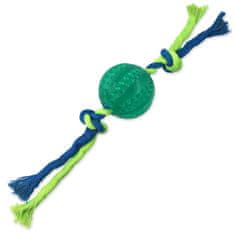 Dog Fantasy Hračka DENTAL MINT míček s provazem zelený 7x28cm