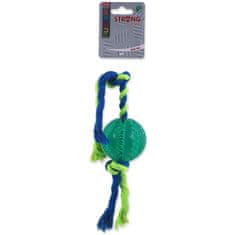 Dog Fantasy Hračka DENTAL MINT míček s provazem zelený 7x28cm