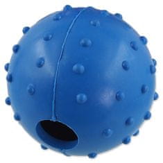 Dog Fantasy Hračka míček gumový s provazem mix barev 6x30cm