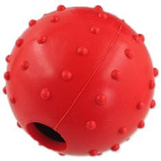 Dog Fantasy Hračka míček gumový s provazem mix barev 6x30cm
