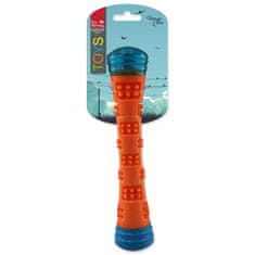 Dog Fantasy Hračka hůlka kouzelná svítící, pískací oranžovo-modrá 4,6x4,6x23cm