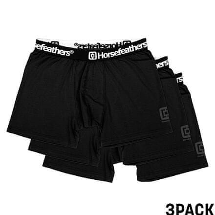 Horsefeathers trenky HORSEFEATHERS Dynasty 3Pack Boxer BLACK M