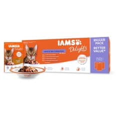 IAMS Kapsička Delights Adult mořské a suchozemské maso v želé multipack 4080g (48x85g)