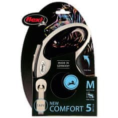 Flexi Vodítko New Comfort páska M černé 5m