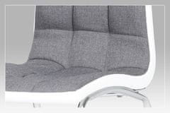 Autronic Moderní jídelní židle Jídelní židle látka šedá / chrom (DCL-420 GREY2)
