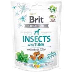 Brit Pochoutka Care Dog Crunchy Cracker Insects, tuňák s mátou 200g