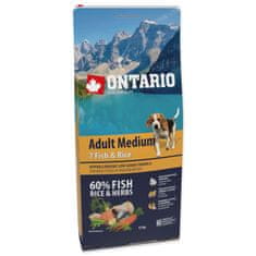 Ontario Krmivo Adult Medium Fish & Rice 12kg