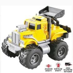 Mondo Motors Monster Truck žlutý se světlem a zvukem 16cm