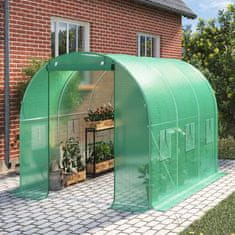 OEM Skleníkový zahradní tunel s kovovým rámem pro více ročních období, zelená fólie 2x3x2m