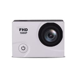 HURTEL Sportovní kamera 1080P Full HD Wi-Fi 12Mpx vodotěsná širokoúhlá + příslušenství bílé