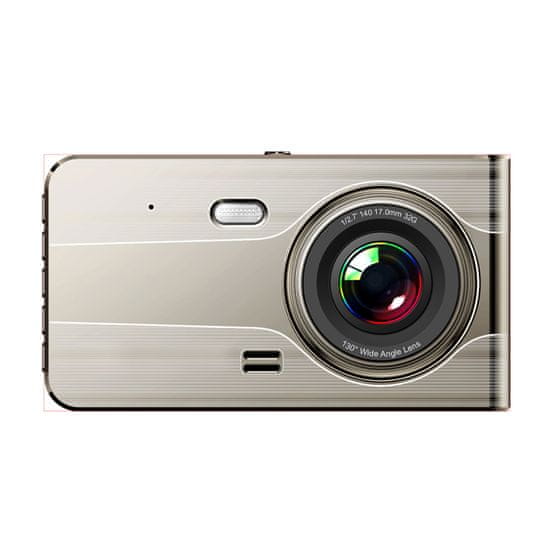 HURTEL Full HD G-senzor LCD autovideorekordér s couvací kamerou, béžová