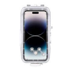 Puluz Plastové vodotěsné pouzdro Puluz pro iPhone 14 Plus/Pro Max/13 Pro Max/12 Pro Max/11 Pro Max (bílé)