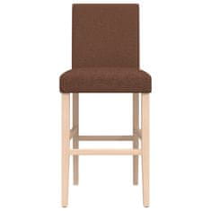 Vidaxl Barové židle 2 ks masivní kaučukové dřevo a textil