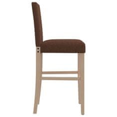 Vidaxl Barové židle 2 ks masivní kaučukové dřevo a textil