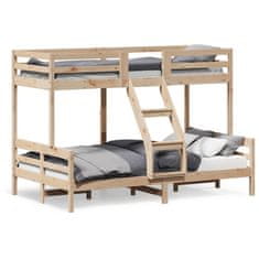 shumee Patrová postel 80 x 200/120 x 200 cm masivní borové dřevo