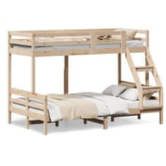 shumee Patrová postel 80 x 200/120 x 200 cm masivní borové dřevo