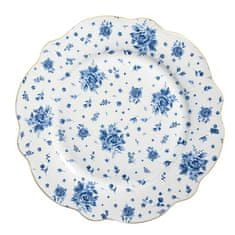 Clayre & Eef porcelánový jídelní talíř BLUE ROSE BLOOMING, 27 cm