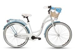 Goetze BLUEBERRY dámské jízdní kolo, kola 28”, výška 160-185 cm, 3-rychlostní, bílo modré