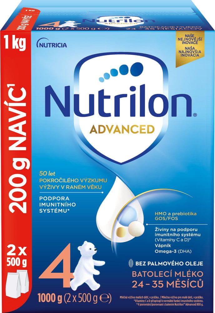 Levně Nutrilon 4 Advanced batolecí mléko 1 kg, 24+