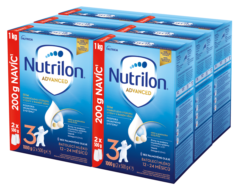 Levně Nutrilon 3 Advanced batolecí mléko 6x 1 kg, 12+