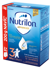 Nutrilon 3 Advanced batolecí mléko 6x 1 kg, 12+
