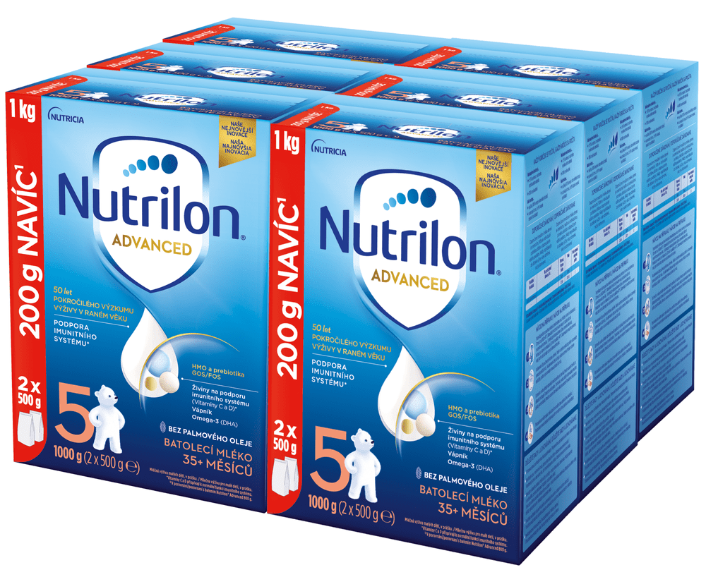 Levně Nutrilon 5 Advanced batolecí mléko 6x 1 kg, 35+