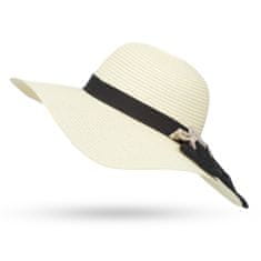 Aleszale Dámský slaměný klobouk na léto - Ecru