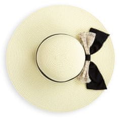 Aleszale Dámský slaměný klobouk na léto - Ecru
