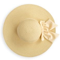 Aleszale Dámský slaměný klobouk na léto, pastel - Béžový