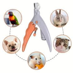 Netscroll Strihač pazourů pro domácí zvířata s LED světlem, nůžky na stříhání pazourů, bezpečné a tiché, kleště jsou ideálním nástrojem pro péči o psy, kočky, křečky, lupa, zásobník, PawGloTrim