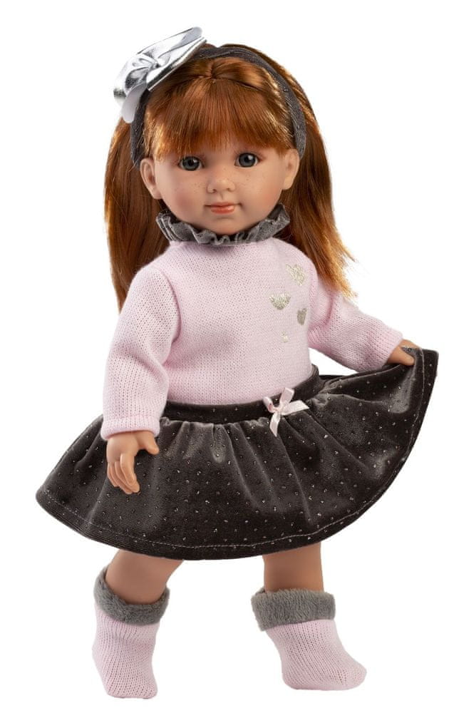 Levně Llorens 53551 NICOLE - realistická panenka s měkkým látkovým tělem - 35 cm