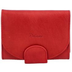 Delami Sympatická menší dámská kožená peněženka Kety, červená