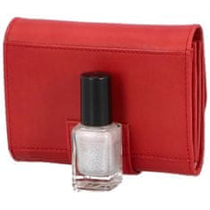 Delami Sympatická menší dámská kožená peněženka Kety, červená